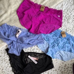 PINK & Victoria's Secret Lace-Trim Bikini Panties- NWT